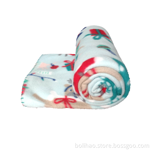 100% Polyester Printed Brushed Polar Fleece Blanket